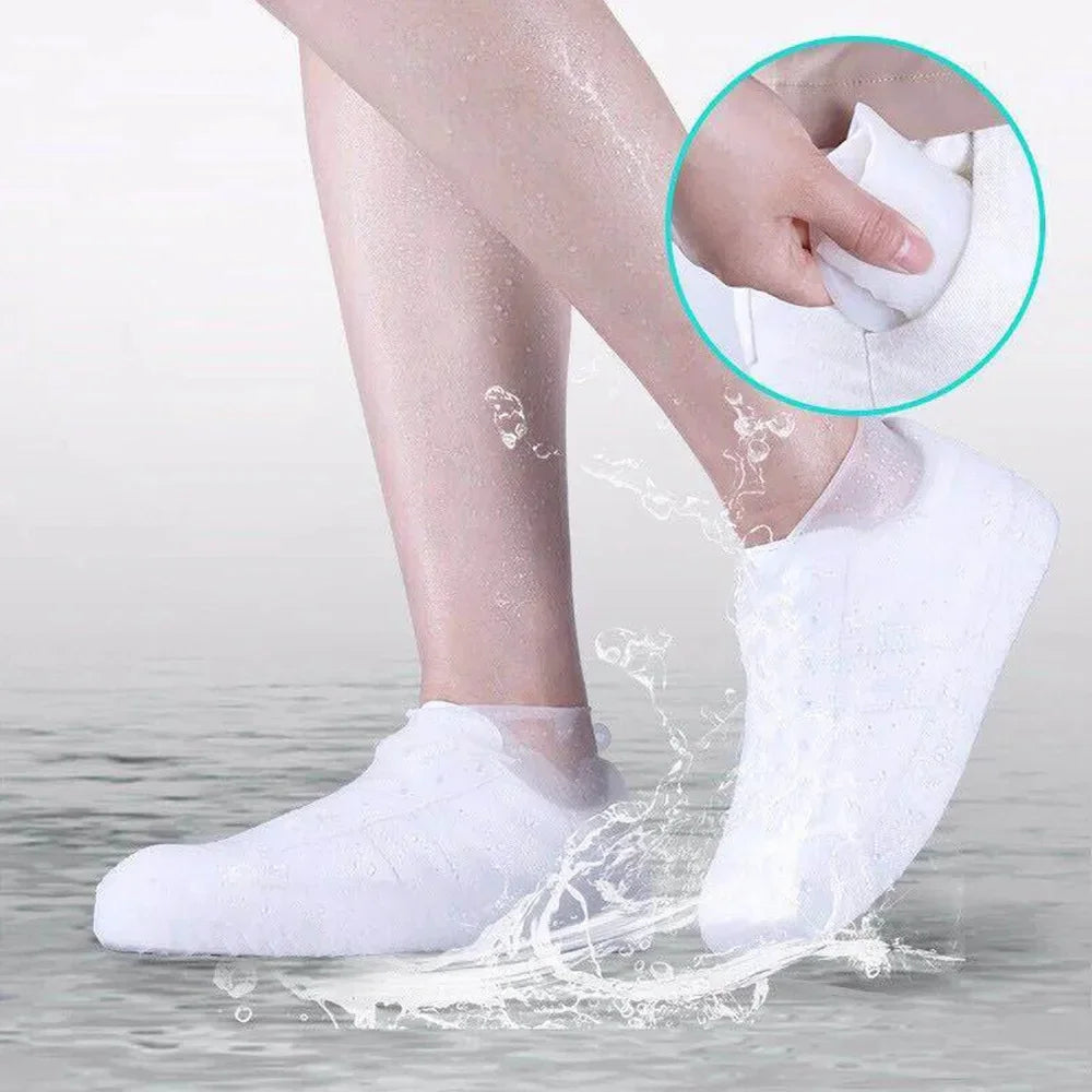 1 Pair Rubber Rain Boot Overshoes For Outdoor Use, Silicone Waterproof Shoe Covers, Rainy Day Shoe Cover, Reusable Non-Slip Rain Econic Blanks