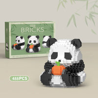 Creative DIY Assemable Animal Cute MINI Chinese Style Animal Panda Building Block Educational Boy Toys For Children Model Bricks Purest Peak Salt