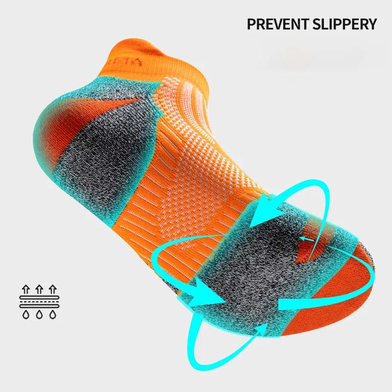 2025 Professional Marathon Running Sock Men Women Sports Fitness Thickened Cushioned Short Tube Low Cut Boat Ankle Socks Quick Pick Grocers