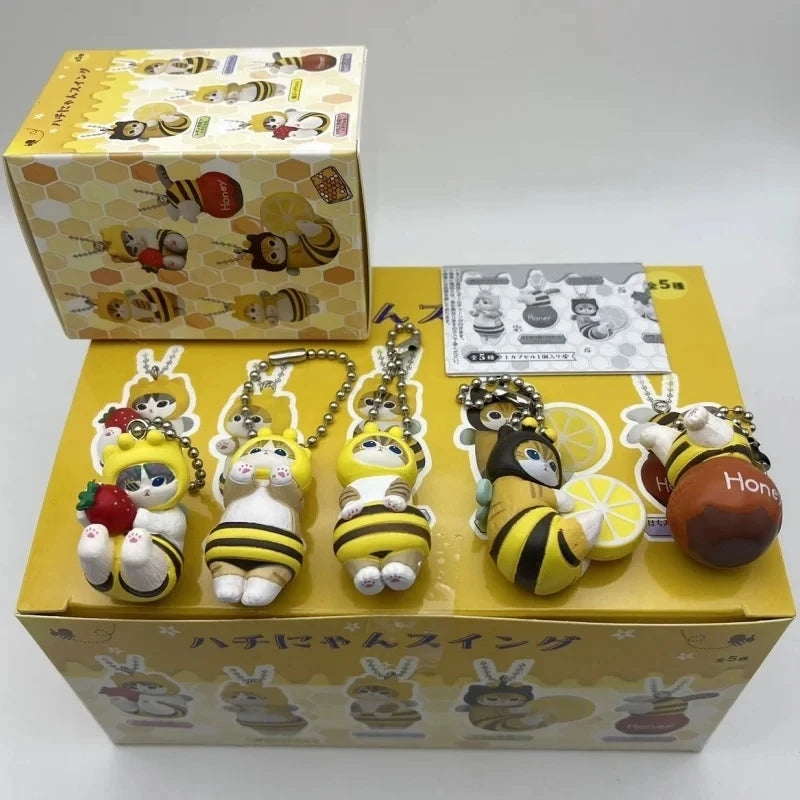 New Mofusand Bee Shaped Blind Box Twisted Egg Bee Cat Anime Figure Ornament Cute Doll Handmade Model Decor Toy Kid Birthday Gift Econic Blanks