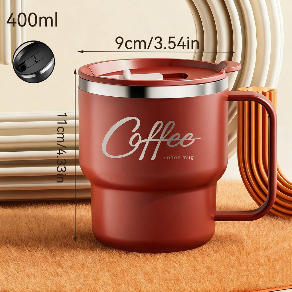 400ML Double Layer Coffee Mug 304 Stainless Steel Sealed Drinking Cup For Cold And Hot Water Insulated Milk Coffee Cup Drinkware Quick Pick Grocers