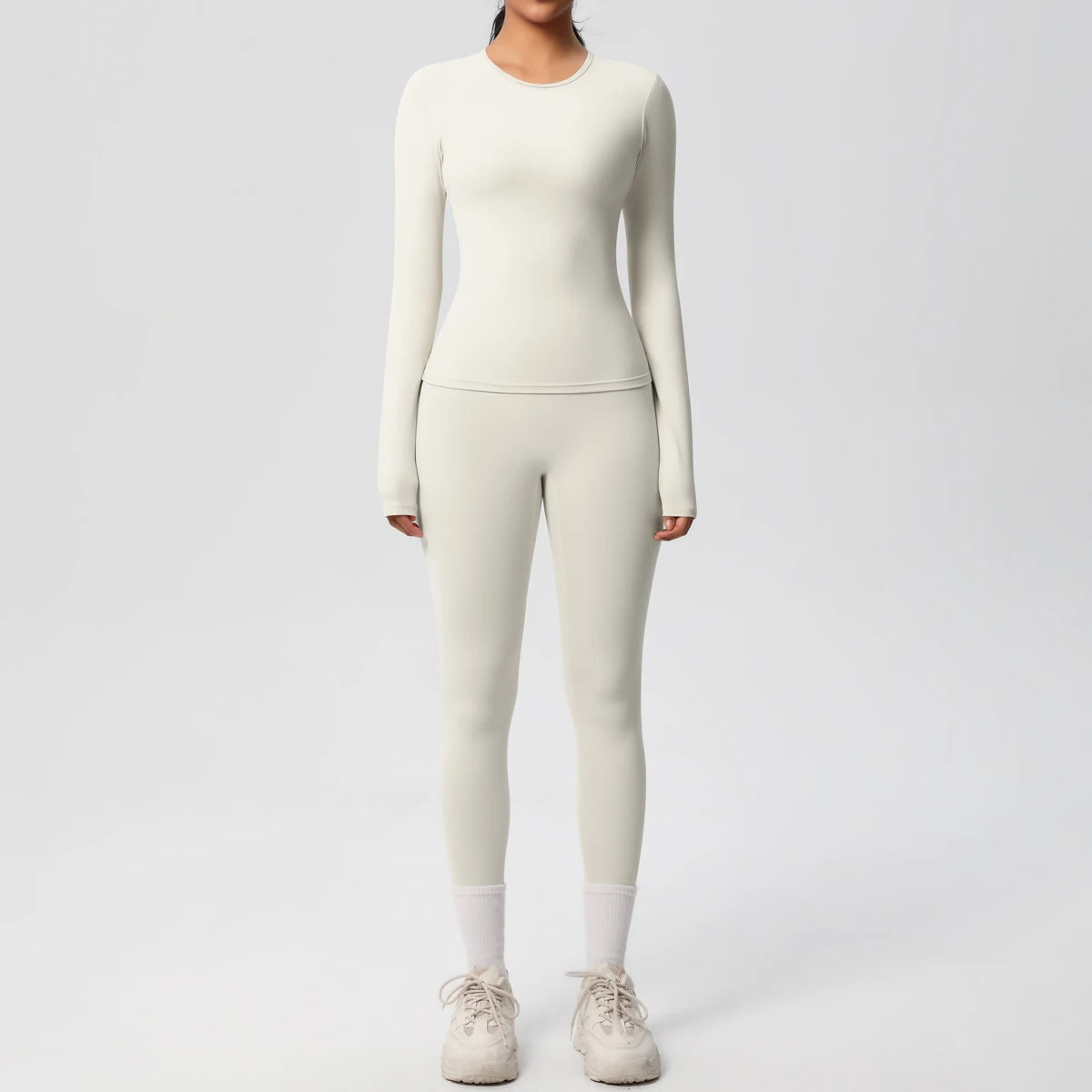 2 PCS Sportswear Yoga Set Gym Clothes Yoga Suits For Women Fitness Set Tracksuits Sports Long Sleeve Crop Top Gym Leggings Quick Pick Grocers