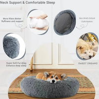 40-90cm 6 Sizes Round Pet Bed for Large Dog Bed Super Soft Cat Bed Plush Dog House for Medium Dog House Winter Warm Sleeping Quick Pick Grocers