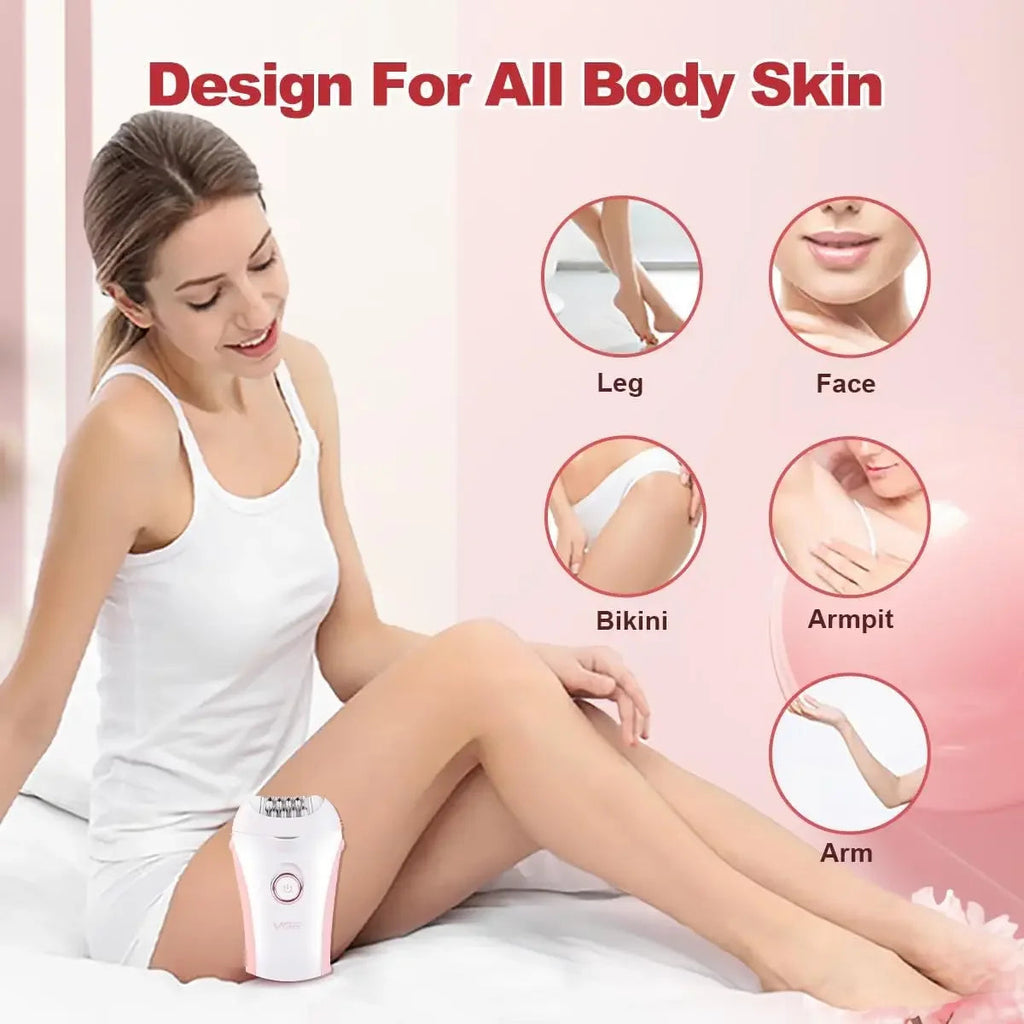 VGR Hair Remover Professional Epilator Electric Leg Body Rechargeable Underarms Portable Two Speeds Epilator for Women V-705 Quick Pick Grocers