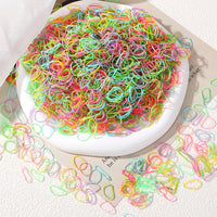 500/1000Pcs/bag Girls Colourful Disposable Rubber Band Hair Ties Headband Children Ponytail Holder Bands Kids Hair Accessories Purest Peak