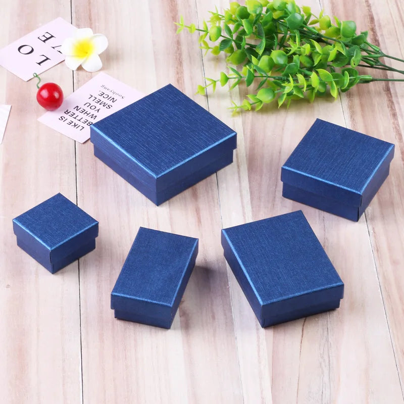 12pack White Simple Luxury Box Dark Green Paper Jewellry  Rings Earrings Bracelet Necklace Display Case Jewelry Organizer Boxes Purest Peak