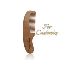 Personalized Wooden Baby Brush Custom Name Baby Wool Comb New Born Hair Brush Infant Head Massager Bath Brush Comb for Kids Purest Peak