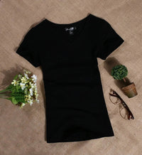 MRMT 2026 Women's T Shirt Casual Women Short Sleeved Slim Solid Color Simple Pure Tees Womens T-Shirt For Female Women T shirts Quick Pick Grocers