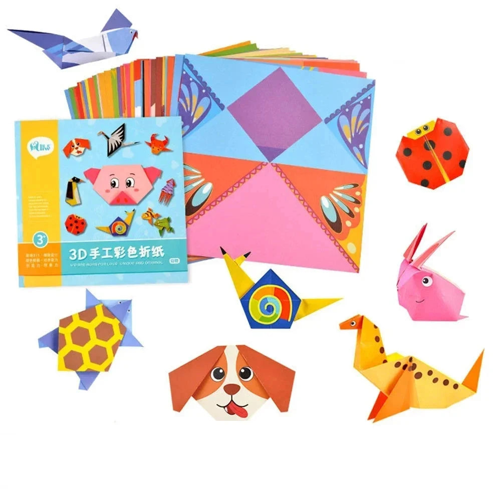 Baby Craft Toys Cartoon Animal Origami Paper Cutting Book Kids Paper Cut Puzzle Early Learning Educational Toys Gifts Econic Blanks