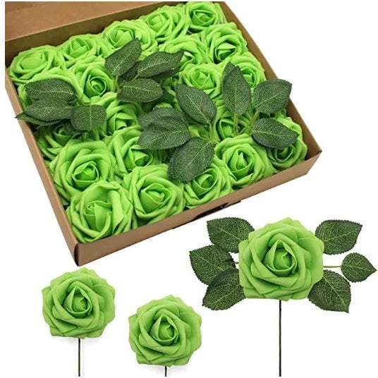 10~100pcs Rose Artificial Flowers Foam Fake Roses Wedding Bouquets Centerpieces Mothers Day Valentines Gifts Party Decoration Quick Pick Grocers
