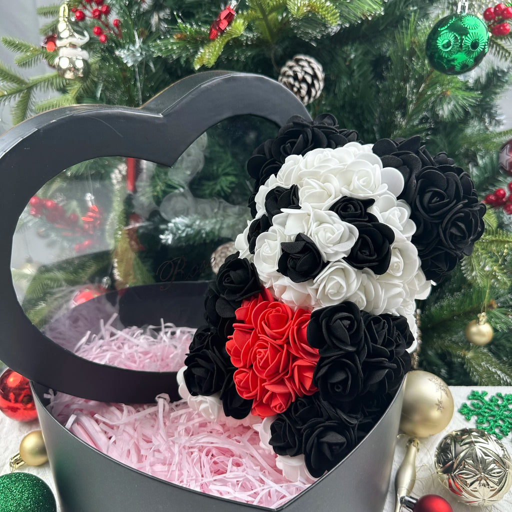 25cm Artificial Teddy Rose Flower Bear with Box Romantic Valentines Day Gift Girlfriend Women Anniversary Wedding Party Supplies Quick Pick Grocers