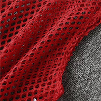 Sexy Black/Red Hollow Out Crop Top 2023 Mesh T-shirt Female Loose Fashion Summer Basic Tops For Women Fishnet Shirt Quick Pick Grocers