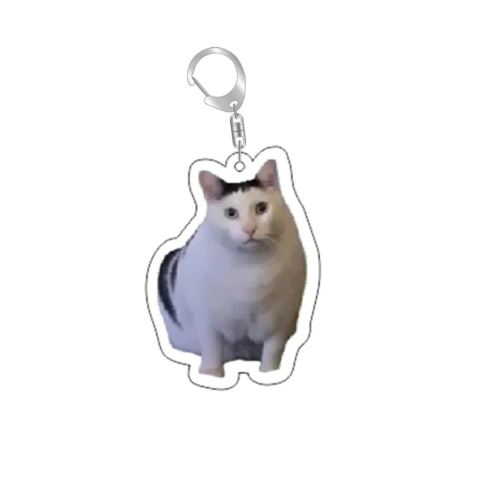 Funny Cat Memes Series Keychain Student Gift Bag Lanyard  Women's Bag Pendant Keychain Cute Things Cheap Gift For Best Friends Econic Blanks