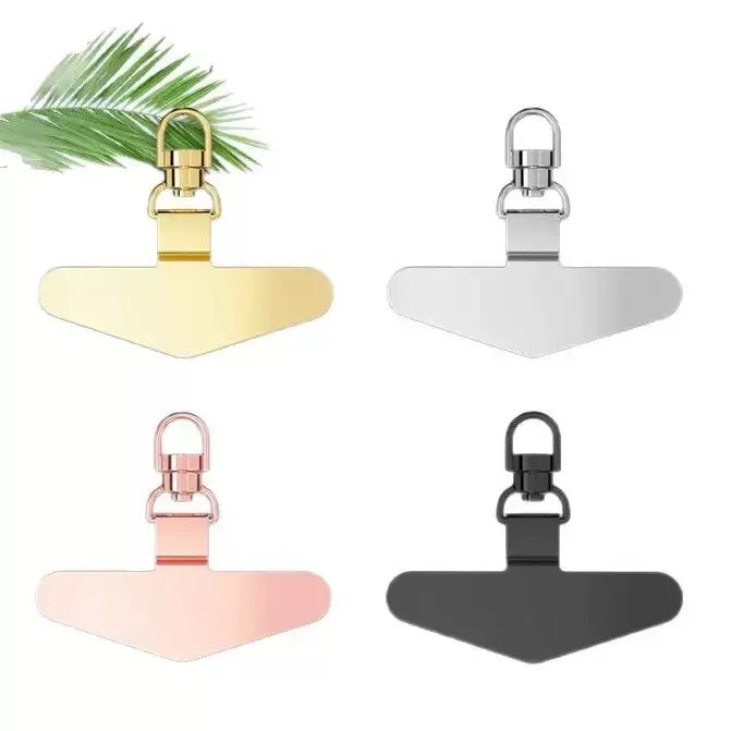 Anti-Lost Phone Lanyard Universal Replacement Connector Tether Tab Clip Metal Card Pad Adapter for IPhone Samsung Secure Fit Quick Pick Grocers