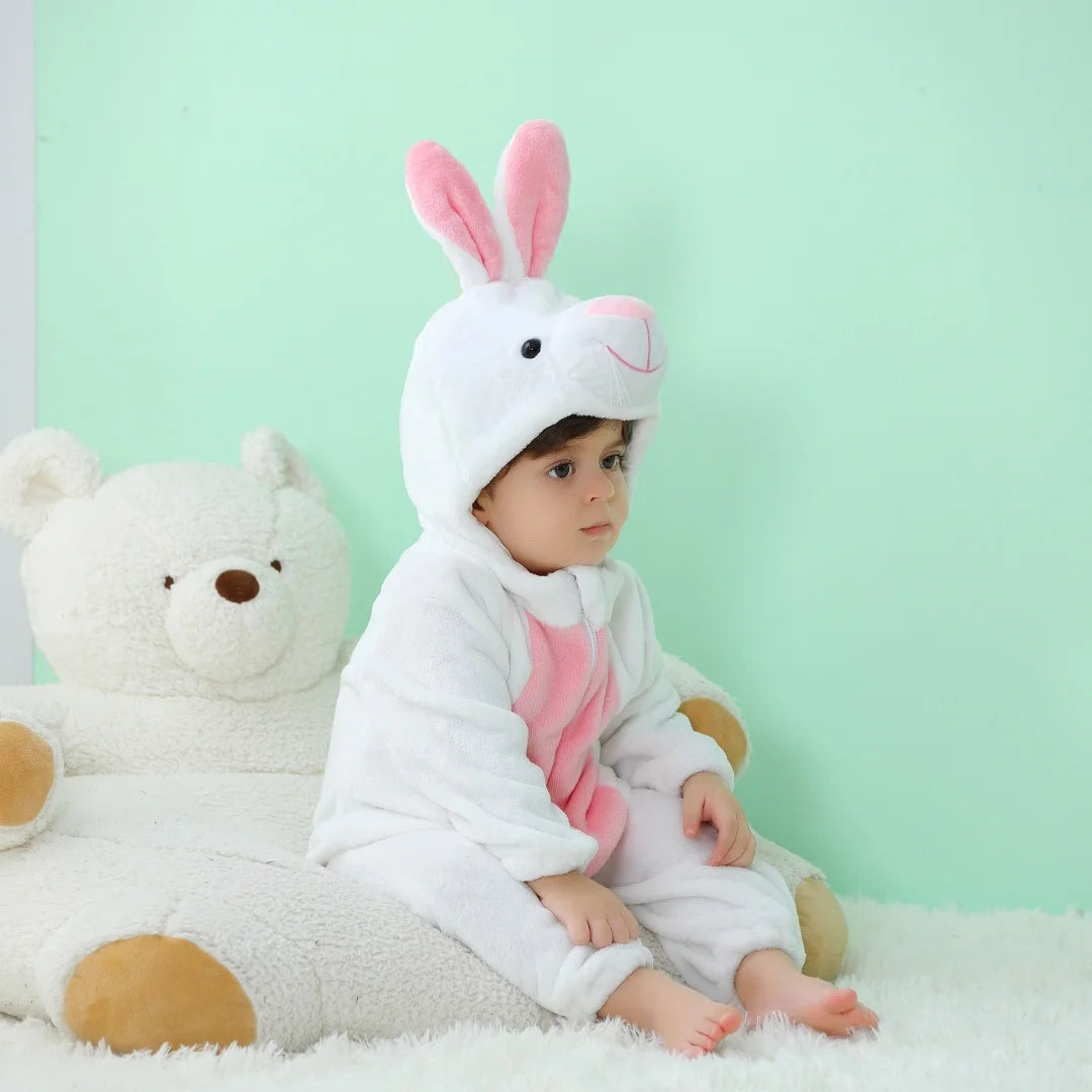 Newborn Baby Romper Infant Long Sleeve Clothes Kigurumi Cute Rabbit Animal Cartoon Jumpsuit Girls Boys Pajamas Costume Halloween Quick Pick Grocers