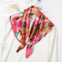 2025 New Fashion 70X70cmPrinted Women's Scarf Pashmina Silk Scarf Square Shawl Decorative Headband Neck Luxury Design Bandana Quick Pick Grocers