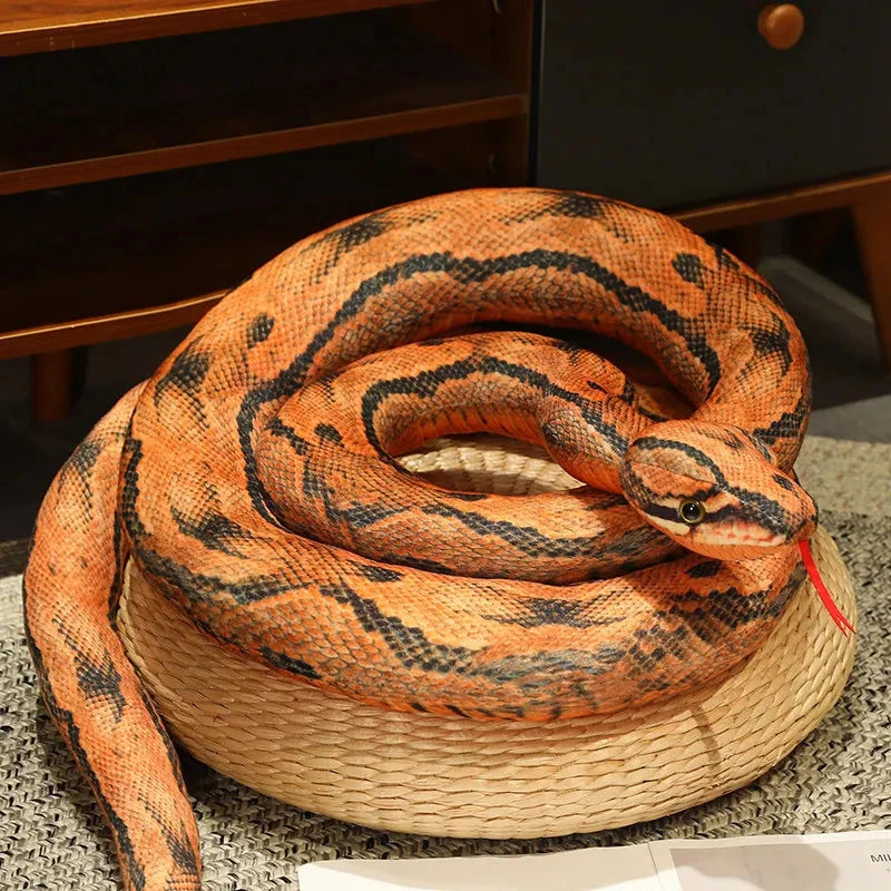 Artificial Python Plush Toy Long Snake Yellow Orange Green Python Plush Toy Decorate The House Holiday Decorations Econic Blanks