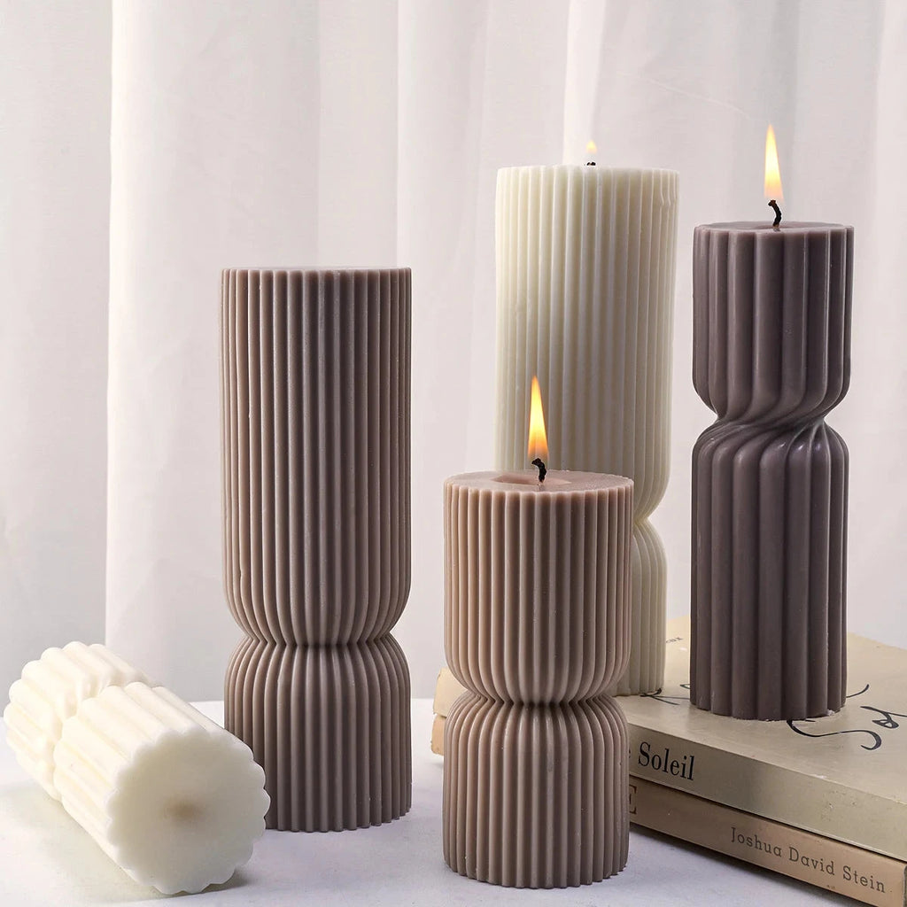 Nordic Style Cylindrical Candle Silicone Mold Aromath Candles Soap Making DIY Plaster Resin Craft Casting Molds Home Table Decor Econic Blanks