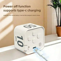 Productivity Timer Cube Timer Gravity Sensor LED Display 4Preset Productivity Time Kid Time Management Kitchen Tools Accessories Quick Pick Grocers