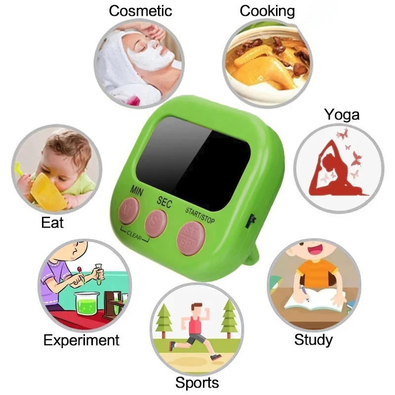 1PC LCD Digital Kitchen Timer Magnetic Cooking Large Count Down Up Clear Loud Alarm Stonego Home Kitchen Accessories Econic Blanks