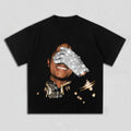 Summer Men's MJ Michael Jackson Printed 100%CottonNeutral O-Neck Short Sleeve Men's and Women's Fashion Hip Hop T-shirt Fan Gift Quick Pick Grocers