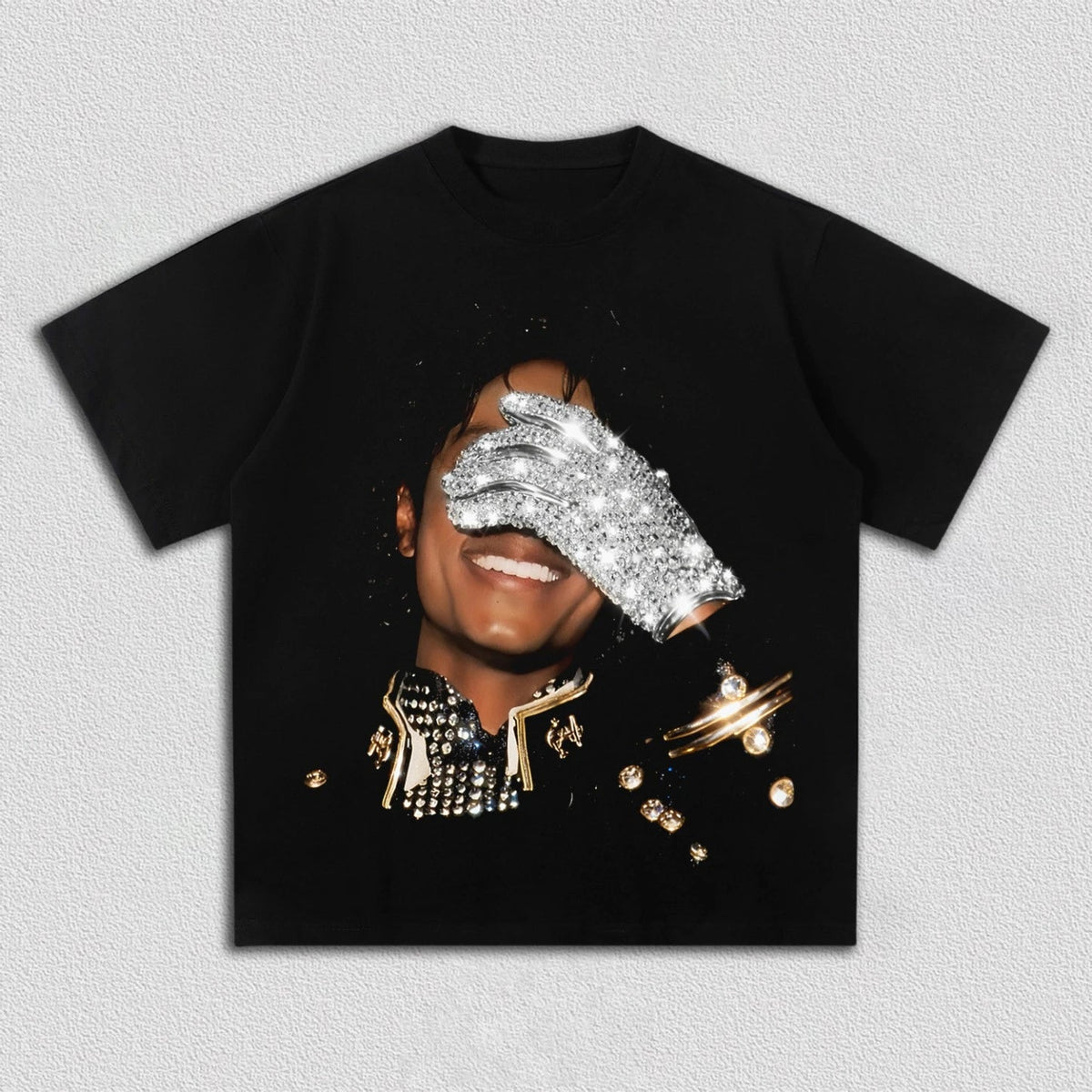 Summer Men's MJ Michael Jackson Printed 100%CottonNeutral O-Neck Short Sleeve Men's and Women's Fashion Hip Hop T-shirt Fan Gift Quick Pick Grocers
