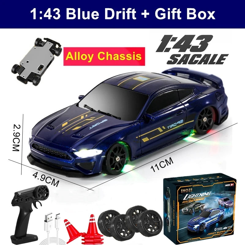 1/64 2.4G High speed Drift Rc Car 4WD Remote Control Car Four Wheel Drive Radio Controlled Mini RTR Racing Model Boy Toy Gift Econic Blanks