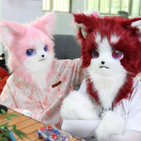 Animal Furry Fursuit Head Mask Plush Cat Fox Mask Costume Props for Halloween Cosplay Party Quick Pick Grocers