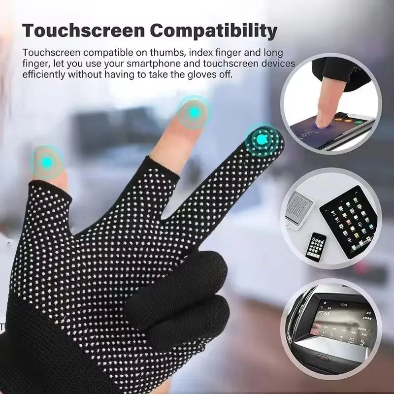 Touchscreen Nylon Gloves for Men Women Non-slip Breathable Half Finger Gloves for Summer Outdoor Riding Sport Fitness Sunscreen Quick Pick Grocers