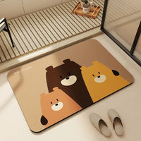 Diatomaceous Earth Bath Mat Bathroom Rug Absorbent Non-slip Floor Foot Mats Quick Dry Shower Carpet Toilet Pad Doormat Washable Econic Blanks