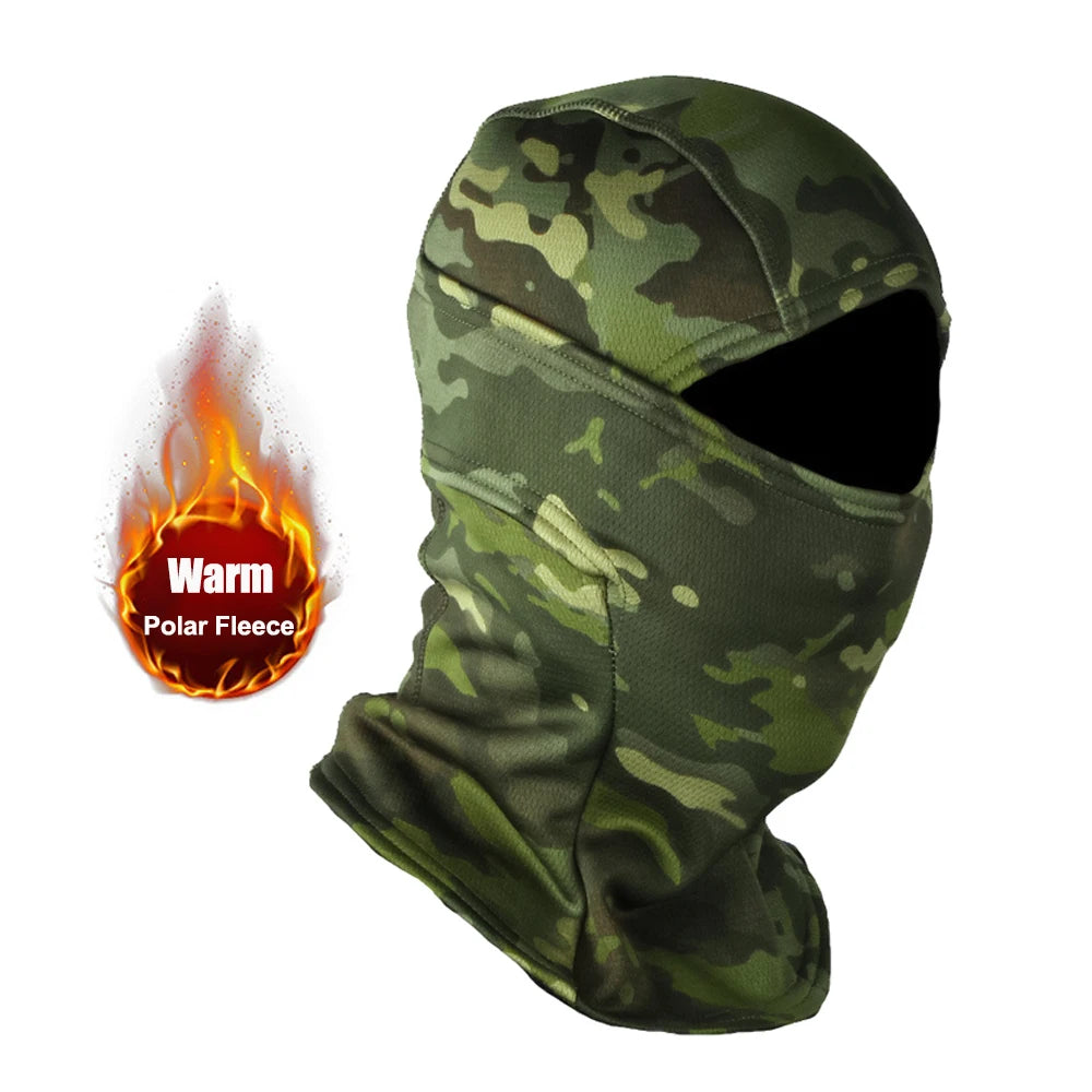Winter Fleece Warm Camouflage Balaclava Outdoor Cold-proof Ski Cycling Full Face Mask Motorcycle Mask Helmet Lining Econic Blanks