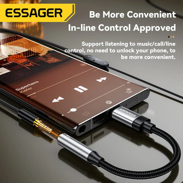 Essager Lightning to 3.5mm jack Audio Adapter Headphone Aux Cable USB Type C to 3.5 Adapter OTG Type C For iphone Xiaomi Oneplus Quick Pick Grocers