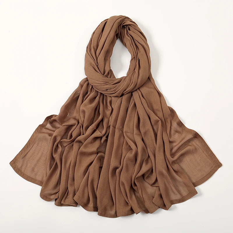 Fashion Modal Hijab Rayon Cotton Shawls Muslim Hijabs For Women Plain Scarf Big Size Headscarf Islamic Turban Headband 190*85cm Quick Pick Grocers