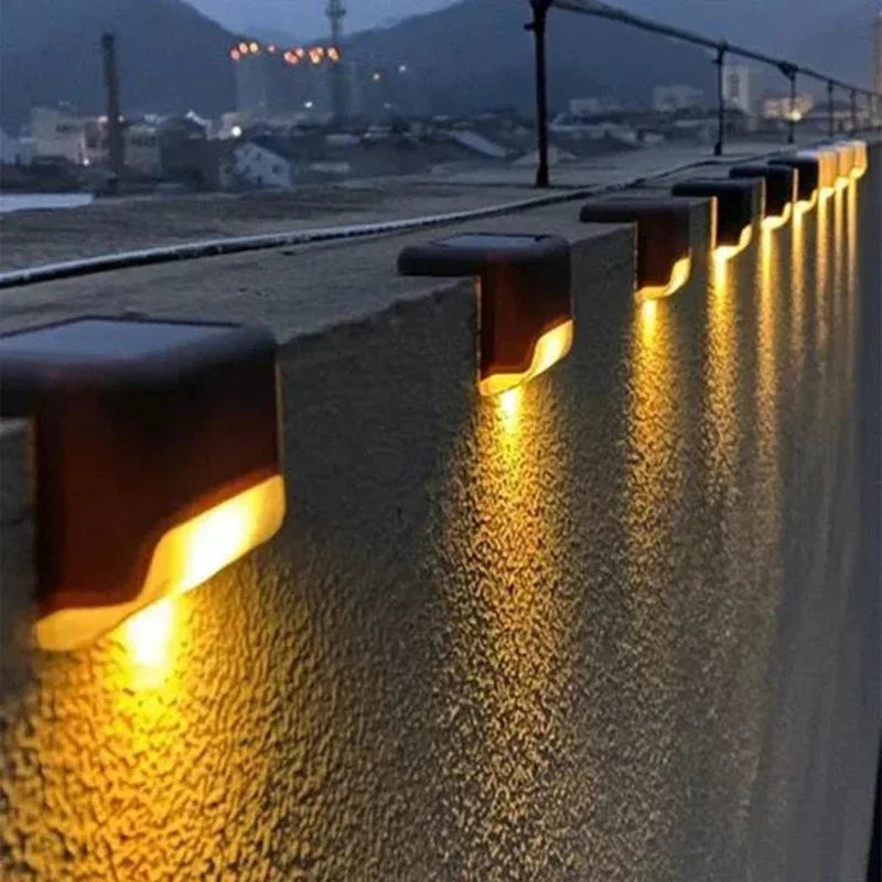 32/24/16/12/8/4Pcs Solar Deck Lights Outdoor Waterproof LED Fence Lights Garden Step Lamp for Patio Stairs Railing Pathway Step Quick Pick Grocers