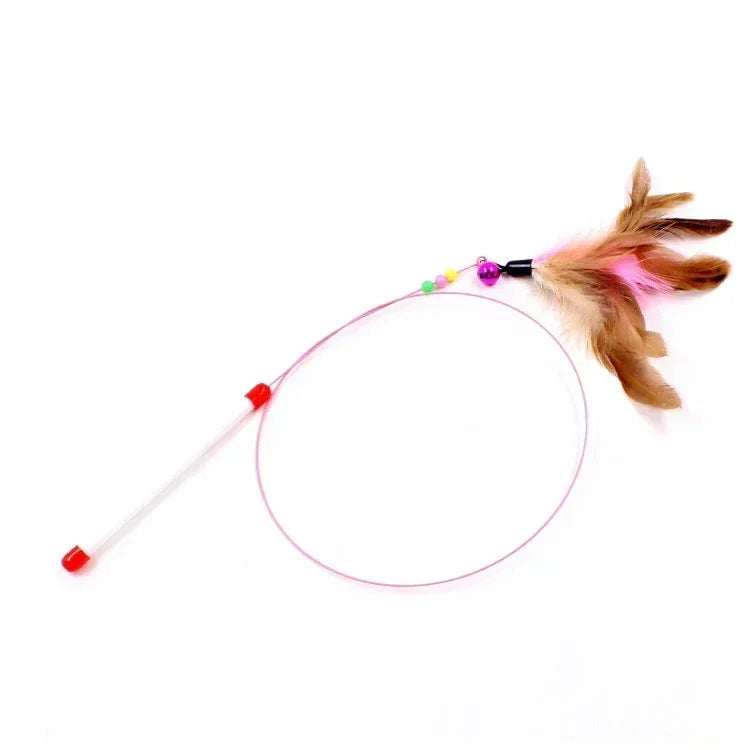 Simulation Bird Cat Toys Funny Interactive Peacock with Bell Cat Stick Toy for Kitten Playing Teaser Wand Toys Pet Cats Supplies Quick Pick Grocers