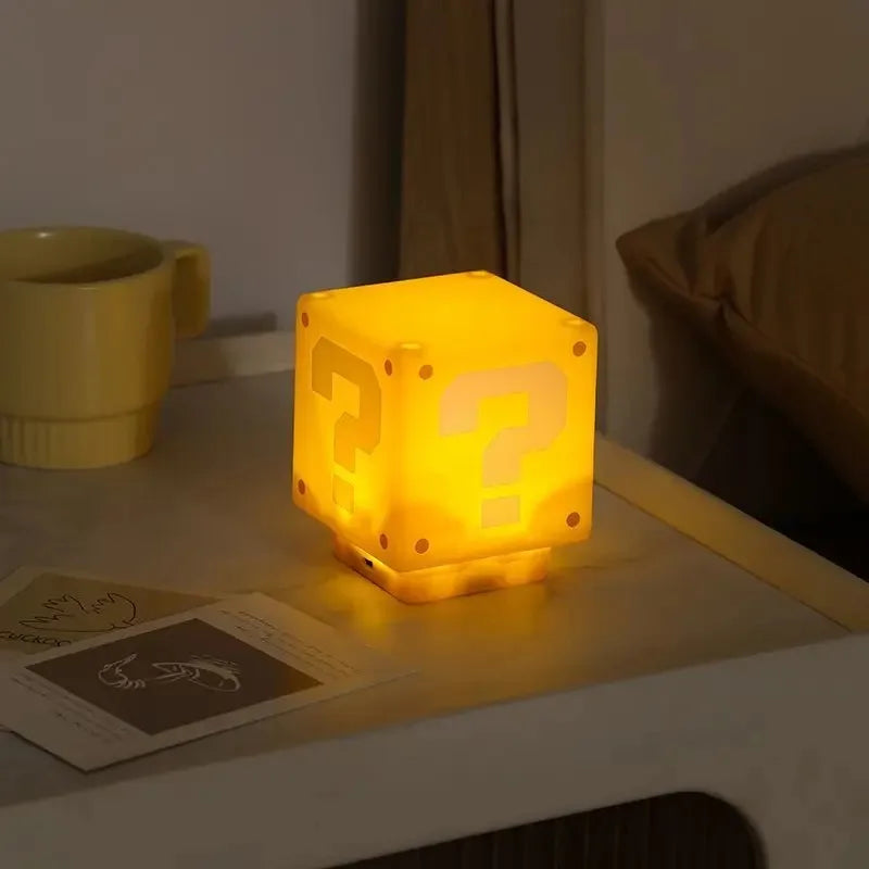 LED Question Mark Brick Night Light With Music USB Charging Desk Lamp Light Birthday X-mas Gifts Quick Pick Grocers