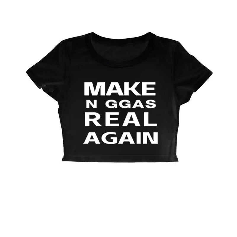 Gothic Hip Hop Sexy Women's Short Sleeve T-Shirt Harajuku Punk Letter Print Casual Crop Top Chic Y2K Retro Emo Girls Streetwear Quick Pick Grocers