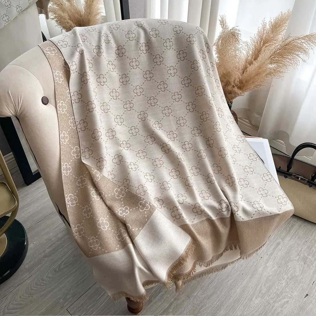 Elegant Ladies Muslim Hijab Golden Thread Scarves With Spring and Autumn Sun Protection Scarf Decoration Shawl Wrap Headscarf Quick Pick Grocers