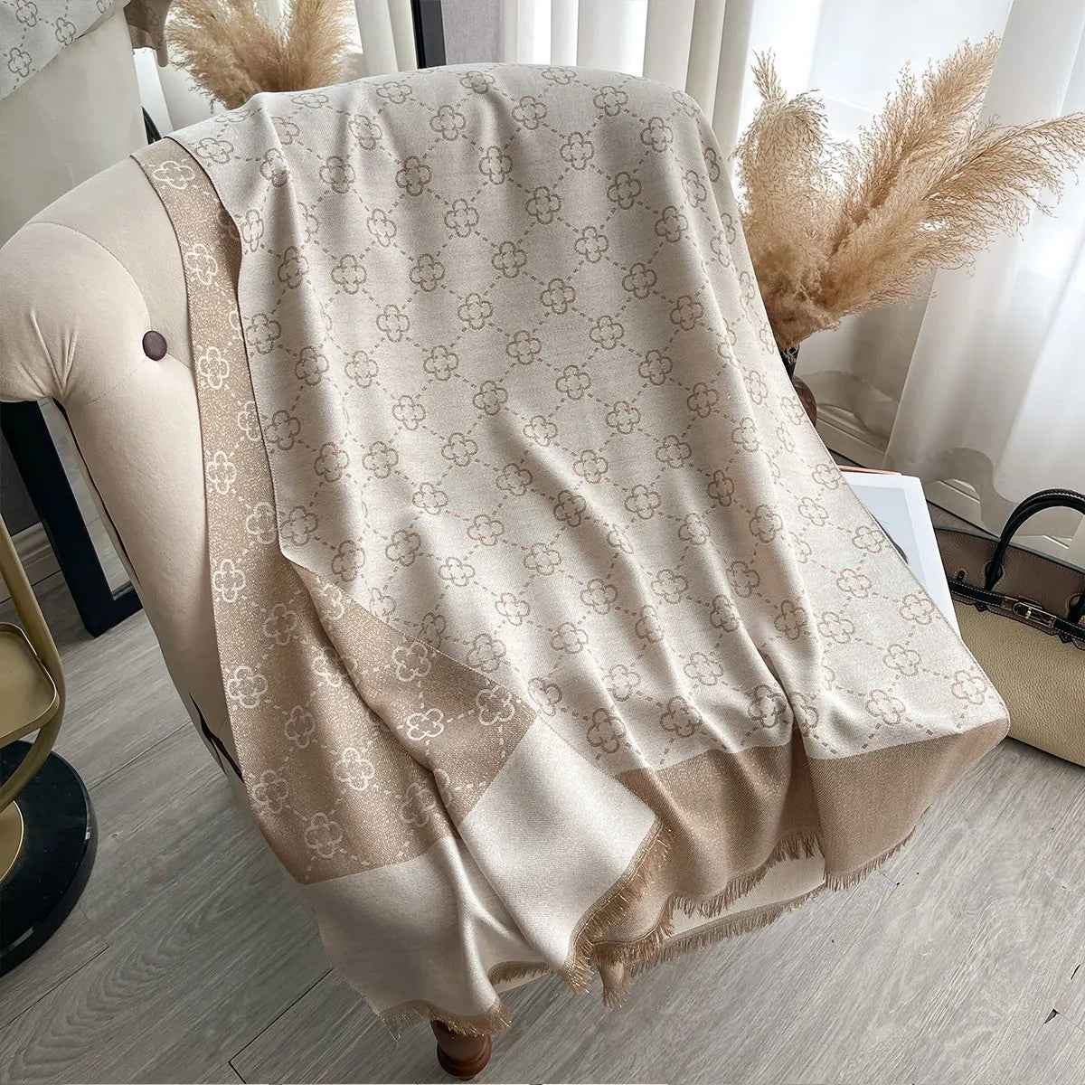 Elegant Ladies Muslim Hijab Golden Thread Scarves With Spring and Autumn Sun Protection Scarf Decoration Shawl Wrap Headscarf Quick Pick Grocers