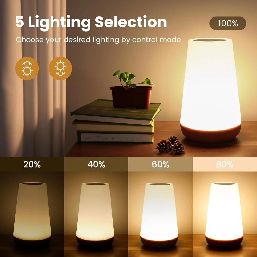 Usb Rechageable Dimmable Touch Lamp Bedroom Portable Table Bedside Night Lamp 13 RGB Colors Night Lights Baby Kids Night Light Quick Pick Grocers