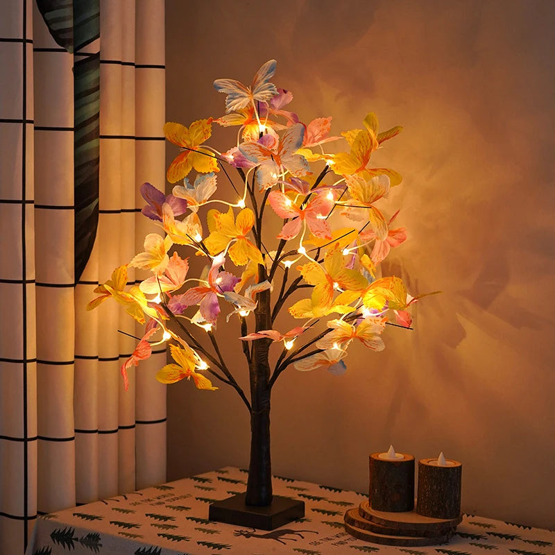 Tabletop Bonsai Tree Lights, Butterfly Tree Lamp, DIY Decorative LED Night Light,for Gift Party Holiday Camping Summer Home Deco Quick Pick Grocers