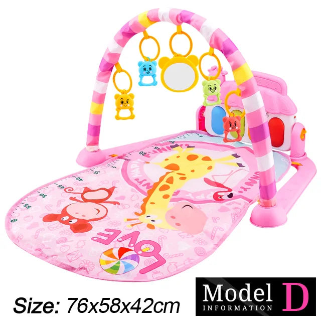 Baby Fitness Stand Music Play Gym Activity Toys Newborn Piano Crawling Blanket Pedal Game Pad Early Education 0-36 Months Gifts Purest Peak