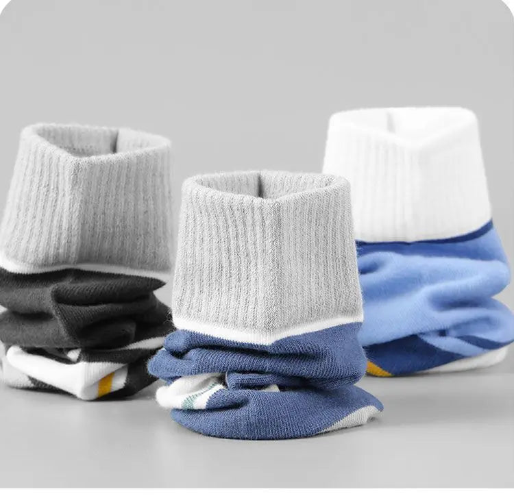 Men's Pure Cotton Socks Spring Striped Casual Socks Men's Anti-odor Antibacterial Business Socks High Quality Sports Sock Meias Quick Pick Grocers