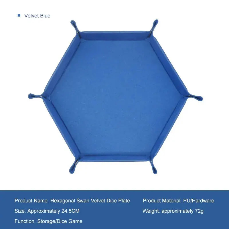 1pc Hexagonal Dice Tray and Miscellaneous Storage Box Board Game Dice Tray Accessories Leather Dice Tower Quick Pick Grocers