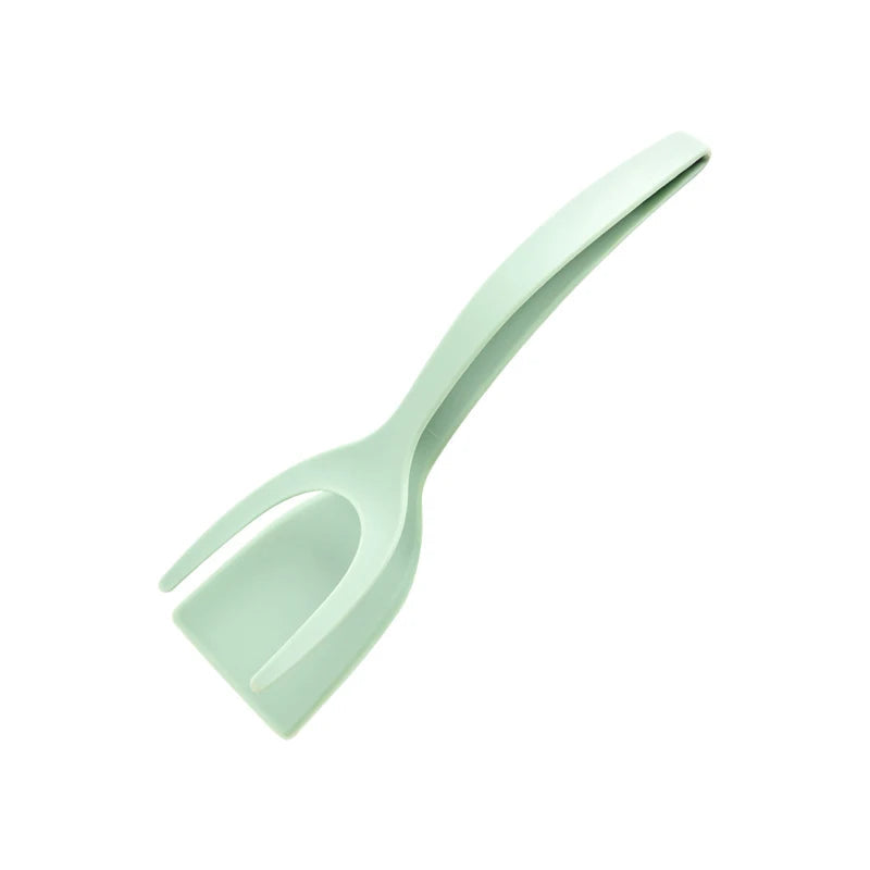 New 2 in 1 Grip Flip Spatula Tongs Egg Flipper Spatula Nylon Non Stick Coating Pancake Fish French Toast Omelet Making Tool Econic Blanks