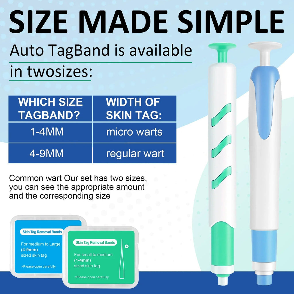 2-IN-1 Auto Skin Tag Removal Tool Kit with Cleansing Swabs Facial Skin Care Tool Quick Pick Grocers