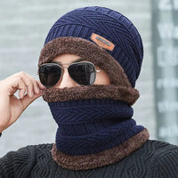 Winter Fleece Scarf Hats Thicken Plush Warm Beanies Wool Knit Caps Men Women Outdoor Cycling Ski Cold Protection Neck Mask Hat Quick Pick Grocers