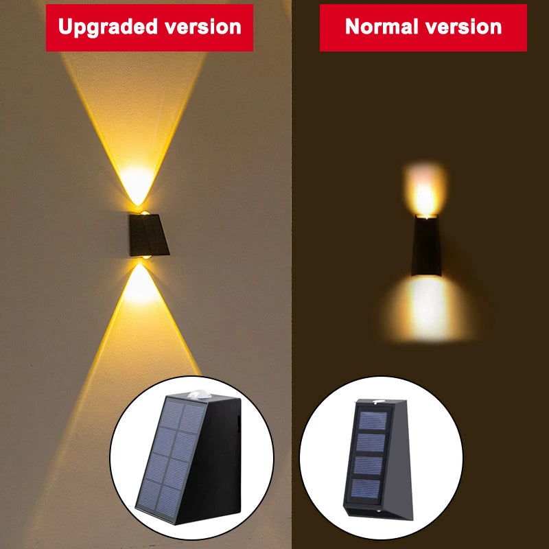 NEW Upgrade LED Outdoor Wall Solar Lights Waterproof Garden Wall Decoration Lighting For Villa Patio Stair Corridor Quick Pick Grocers
