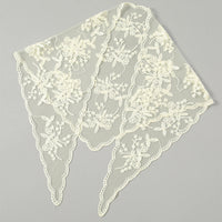 Elegant Lace Scarf Hollow Out Embroidery Foulard Bandana Solid Color Triangular Scarf Thin Vintage HandkerChiefs for Hair Woman Quick Pick Grocers