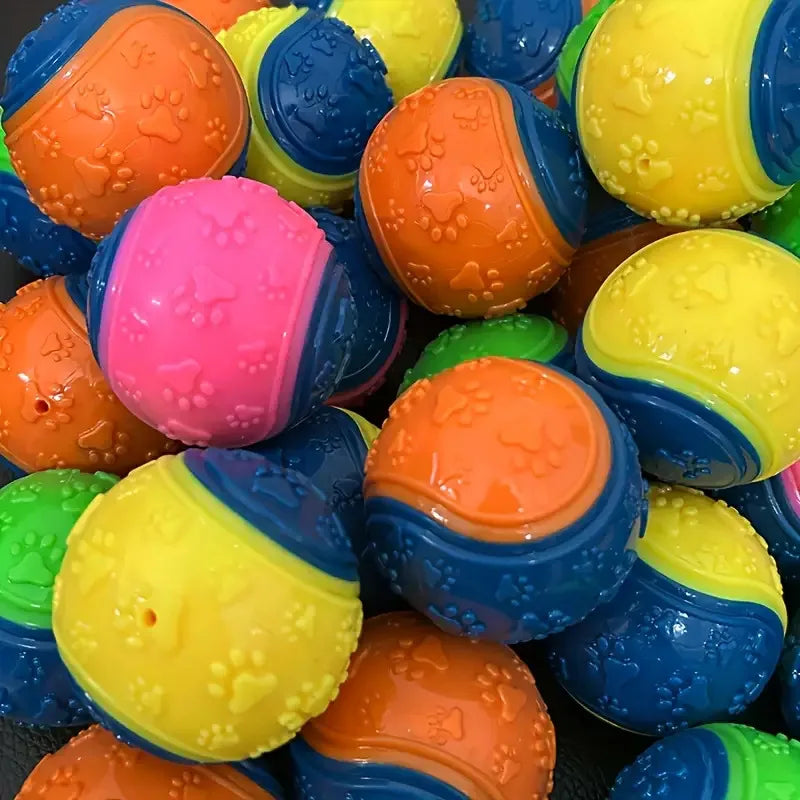 2Pack of Durable Squeaky Dog Balls - SoftTPR Chew Toys, Suitable for Dental Health and Training, Suitable for All Breeds Quick Pick Grocers